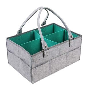 Baby Diaper Basket Organizer: Portable Holder Bag